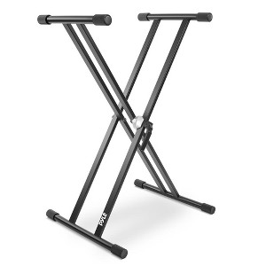 Pyle Adjustable Digital Piano Keyboard Stand - Secure Double-Braced X-Frame Design - PKSTX5 - 1 of 4