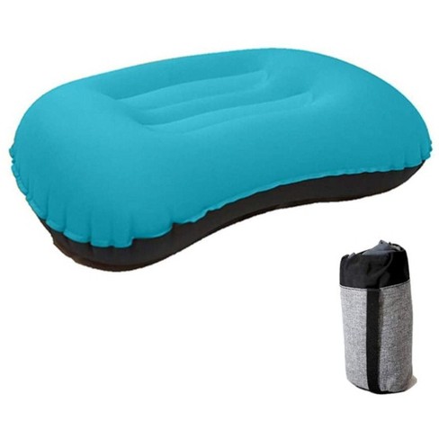 MPM Inflatable Camping Ultralight Travel Pillow Compressible Compact  Comfortable Ergonomic Inflating Air Pillows for Neck and Lumbar Support  Hiking