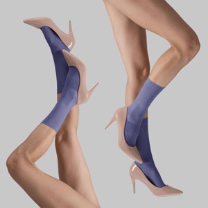 LECHERY Women's Lustrous Silky Shiny Sheer Dress Nylons Stockings Socks (2 Pairs) - 1 of 4