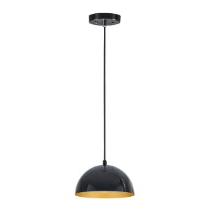 ET2 Lighting Hemisphere 1 - Light Pendant in  Gloss Black/Gold - 1 of 3