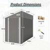 Gulches Optional two-color storage shed, single hinge door, solid structural design, good ventilation, surface with protective film - 4 of 4