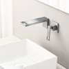 Sumerain Waterfall Brass Wall Mount Bathroom Sink Faucet, Vanities Faucets, Brushed Nickel - 2 of 4