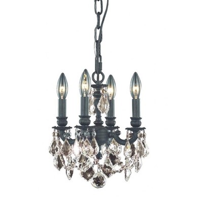 Elegant Lighting Lille 4 - Light Pendant in  Dark Bronze
