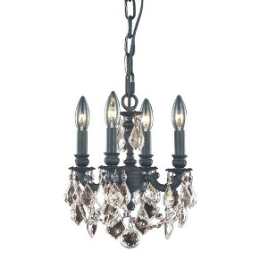 Elegant Lighting Lille 4 - Light Pendant in  Dark Bronze - 1 of 1