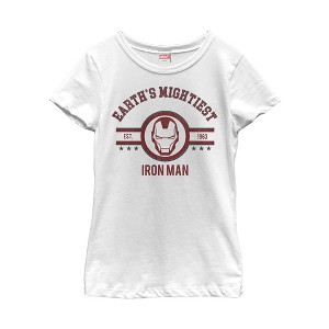 Girl's Marvel Earth's Mightiest Iron Man T-Shirt - 1 of 4