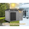 SEVOBAL Pet Crates and Houses All-Weather Dog House with Removable Floor, Indoor  Outdoor Use, Medium to Large Dogs, Gray, 32.2"*25.12"*24.13" - 2 of 4