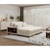 TIRAMISUBEST 110in Sofas Convertible Corduroy Sectional Extra Wide Chaise Double Lounge Built In Storage Armrests Living Room Home Gym, Beige - 3 of 4