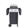 SEVOBAL Outdoor Grills, Griddles and Smokers 2 Burner Propane Gas Grill, BTU Outdoor BBQ with Foldable Side Tables, Black, 22.6"*23.6"*17.32" - 2 of 4