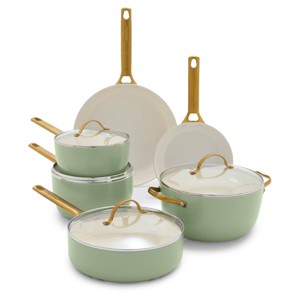 GreenPan Reserve 10pc Hard Anodized Healthy Ceramic Nonstick Cookware Set - 1 of 4