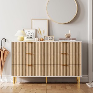 6 Drawer Dresser for Bedroom, Large Dresser Chest of Drawers, Modern Wood Storage Dresser Organizer - 1 of 4