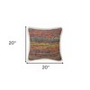 HomeRoots 20" Blue and Red Throw Pillow - 3 of 4