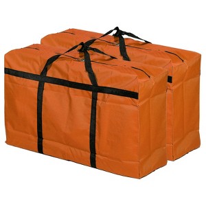 Unique Bargains Foldable Storage Bags with Zipper for Bedding 2 Pcs Orange - 1 of 4