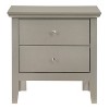 HomeStock Silver Champagne Nightstand 24x24x16 with Two Drawers, Transitional Bedside Table for Storage and Bedroom Decor Accent - 4 of 4