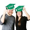 Big Dot of Happiness Green Graduation Hat Decorations - DIY Large Party Essentials - 20 Count - 3 of 4