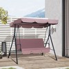 3-Seat Outdoor Patio Swing Chair with Removable Cushion & Adjustable Tilt Canopy - 2 of 4