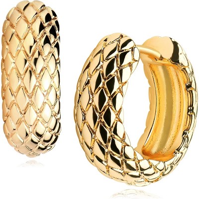 Cubic Zirconia Huggie Earrings 14k Gold Plated Tiny Earrings Small Huggie Hoop Earrings Simple Lightweight Hoops Gift for Women