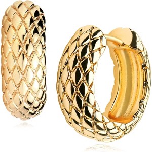 Cubic Zirconia Huggie Earrings 14k Gold Plated Tiny Earrings Small Huggie Hoop Earrings Simple Lightweight Hoops Gift for Women - 1 of 4