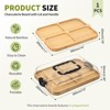 Unique Bargains Bamboo Portable Dual-function Charcuterie Board with Lid and Handle - 2 of 4