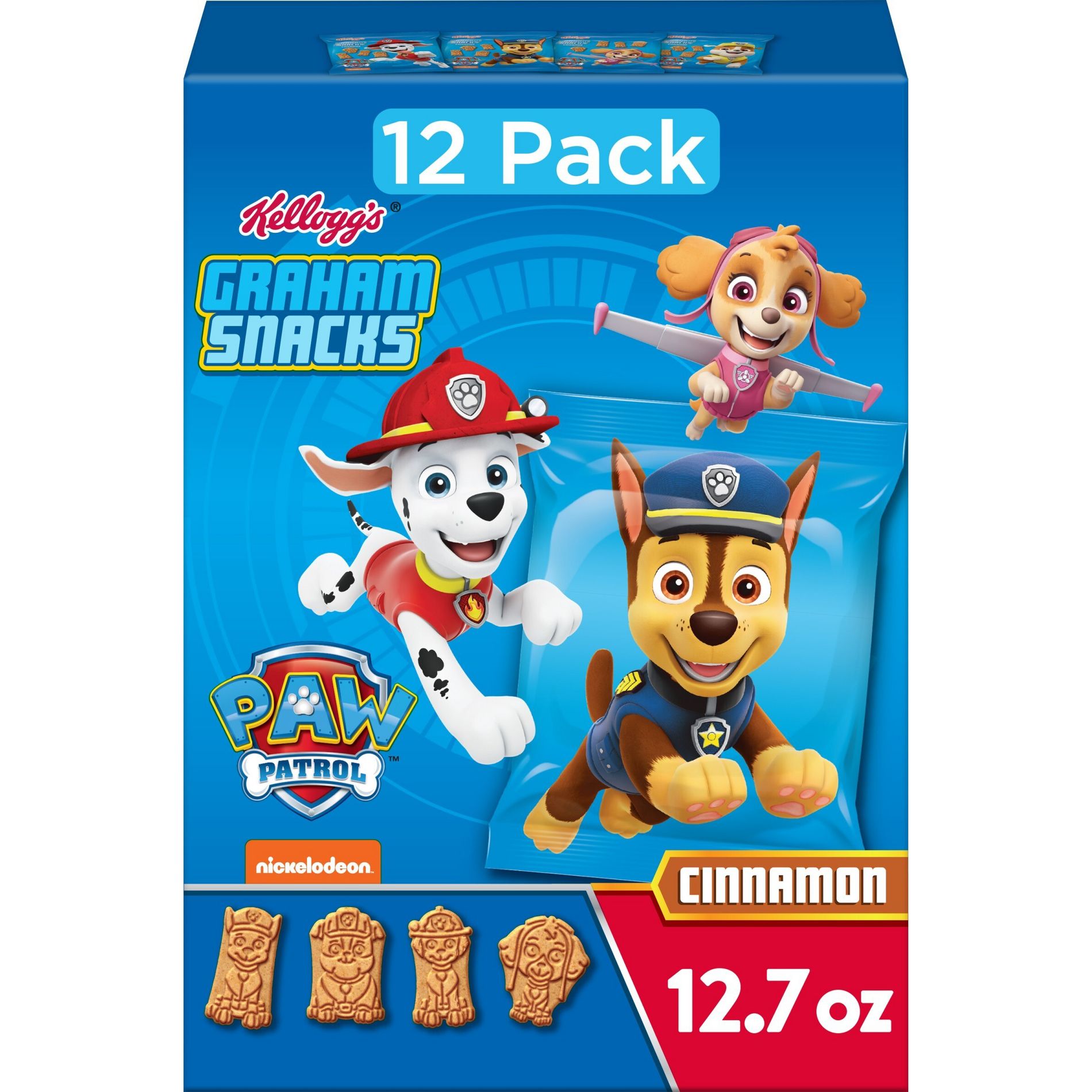 Paw Patrol Grahams Snack Pack - 12.7oz/12ct