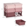 FONTOI 3 Tier Kids Storage Unit with 6 Bins for Boys Girls Toddlers, Toy Organizer for Kids Bedroom Nursery Kindergarten, Pink, 14.5"*22.3"*29.5" - 3 of 4