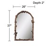 Uttermost Arched Top Vanity Accent Wall Mirror Rustic Antique Gold Gray Metal Frame 26" Wide for Bathroom Bedroom Living Room Home - image 4 of 4