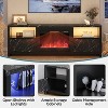 Bestier 70 Inch LED TV Stand for TVs up to 80 inch, Entertainment Centre with Storage Cabinet, Black Marble - 2 of 4