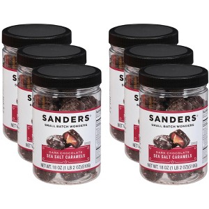Sanders Dark Chocolate Sea Salt Caramels - Case of 6/18 oz - 1 of 4