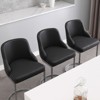 Bekrvio Bar Stools Set of 3, 26” Counter Height with Back - Upholstered PU Leather/Velvet  Steel U-Shaped Base for Kitchen Counter Island - 2 of 4