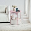 VASAGLE Side Table with Charging Station, Round End Table With Fabric Storage Box, for Living Room, Bedroom, Nightstand with Power Outlets USB Ports - 2 of 4