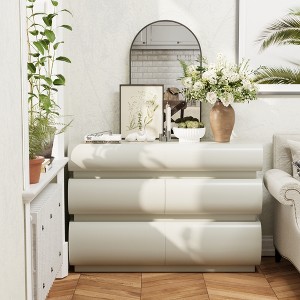 ORRD 6 Drawer Dresser for Bedroom, White Dresser No Handle, Modern 6 Chest of Drawers with Wide Storage - 1 of 4