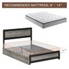 COZONY Platform Bed with 4 Storage Drawers, Charging Station Riveted Headboard No Box Spring - 4 of 4
