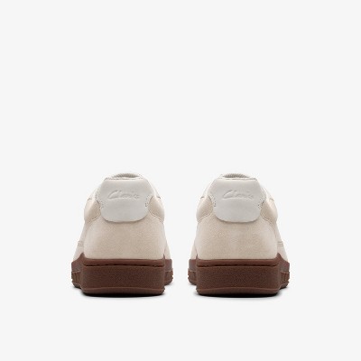 Clarks Mens Craft Rally Ace Off White Suede Shoes 10 Medium — фото 6