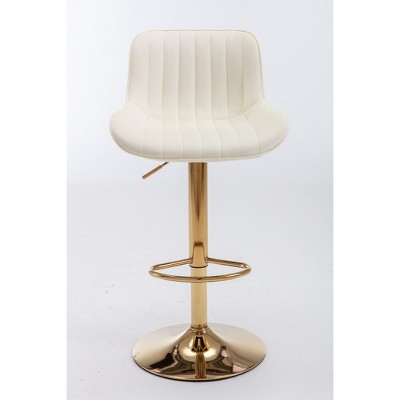 NicBex Bar Stools for Kitchen Island,Adjustable Velvet Counter Bar Stools with Golden Legs,Bar Chairs for Dining Rooms,Kitchens Islands