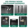 Munora - 72" Metal Garage Storage Cabinet with 4 Adjustable Shelves - Lockable Tool Cabinet with 3-Point Lock System - Black - 4 of 4