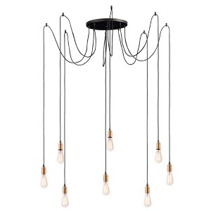 Maxim Lighting Early Electric 8 - Light Pendant in  Black/Antique Brass - 1 of 3
