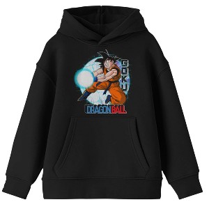 Dragon Ball Goku Kamehameha Blast Youth Black Long Sleeve Hooded Sweatshirt - 1 of 3