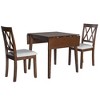 PAGED Extendable Dining Table Foldable Kitchen Table with Rubberwood Legs, 29.67-45.67" Living Room Table for 4 Person, Space Saving - 4 of 4