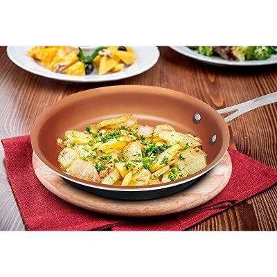 5-Piece Nonstick Aluminum Cookware Set with Copper Finish