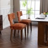 Lyngins Set of 2 Upholstered Linen Dining Chairs,Solid Wood Frame Side Chairs,Kitchen Chairs for Dining Room,Living Room,Office - 2 of 4