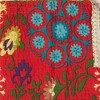 50" X 70" Red Floral Cotton Quilted Kantha Throw Blanket with Embroidery - 4 of 4