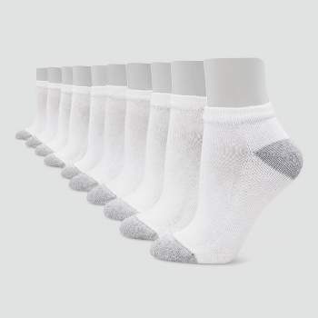 Hanes Women's 10pk Cushioned Low Cut Socks - 5-9