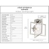 Urban Ambiance Luxury Minimalist Ceiling Light 9.75''H x 12''W,  Brushed Nickel Finish,  Canton Collection, UHP4019 - 3 of 4