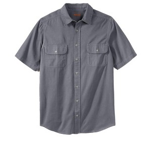 Boulder Creek by KingSize Men's Big & Tall Short Sleeve Denim And Twill Shirt - 1 of 4