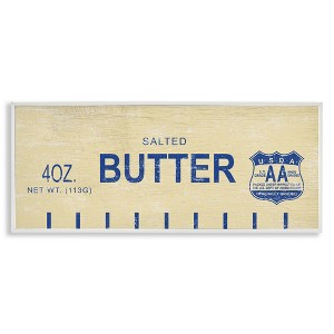 Stupell Industries Vintage Salted Butter Framed Giclee Art, White, 24" x 10" - 1 of 4