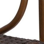 bark brown rattan/red bamboo-aluminum frame