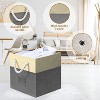 12"Foldable Storage Bins,4 Piece Set Fabric Closet Drawers Organizer with Cotton Handles for Organizing Shelf Cabinet - 4 of 4