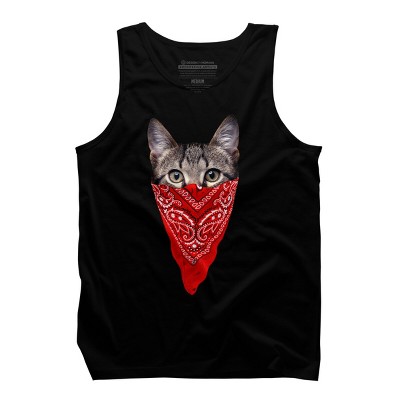 Men's Design By Humans Gangster Cat By clingcling Tank Top