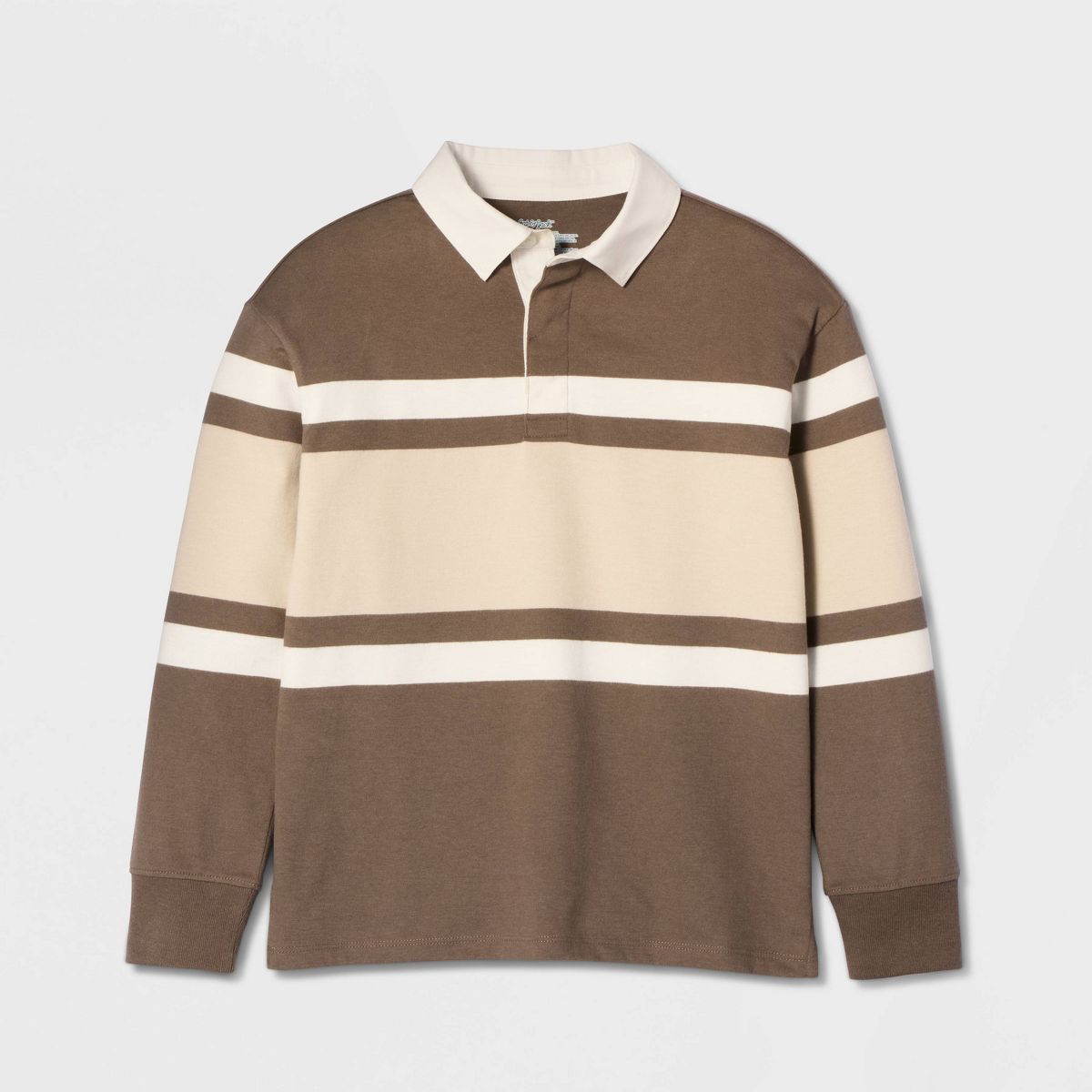Boys' Long Sleeve Relaxed Fit Striped Rugby Polo Shirt - Cat & Jack™ - thumbnail 2