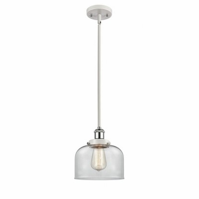 Bell - 1 Light Stem Hung Mini Pendant In Industrial Style-10 Inches Tall and 8 Inches Wide