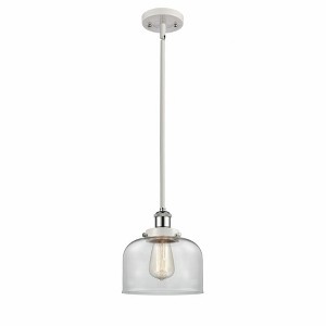 Bell - 1 Light Stem Hung Mini Pendant In Industrial Style-10 Inches Tall and 8 Inches Wide - 1 of 1